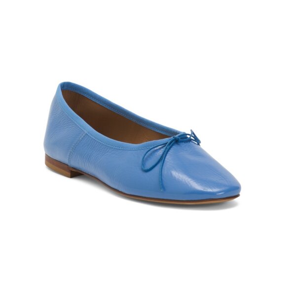 MANSUR GAVRIEL Cornflower Made In Italy Patent Leather Dream Ballerina Flats